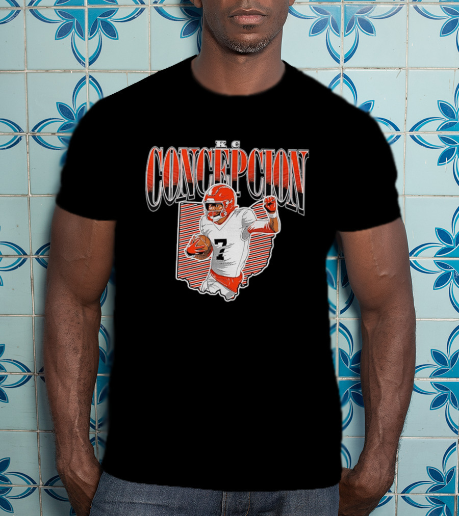 KC Concepcion Football Star Cleveland Browns Number Seven T-Shirt