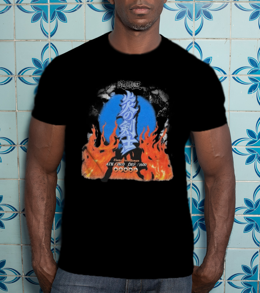 Flame Swordsman ATK 1800 DEF 1600 Yugioh Card Detail T-Shirt