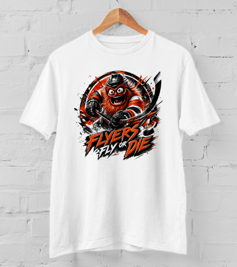 Flyers Hockey Gritty Flyers Fly Or Die NHL 2026 T-Shirt