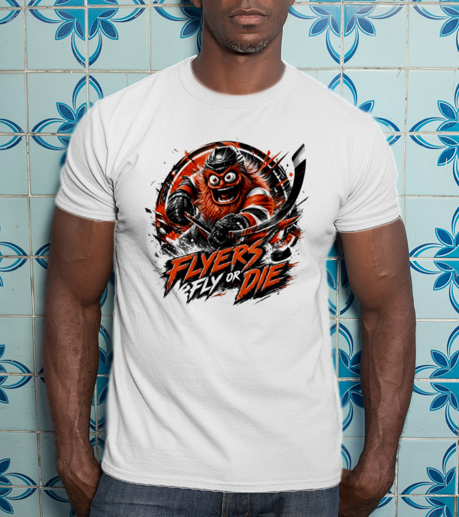 Flyers Hockey Gritty Flyers Fly Or Die NHL 2026 T-Shirt