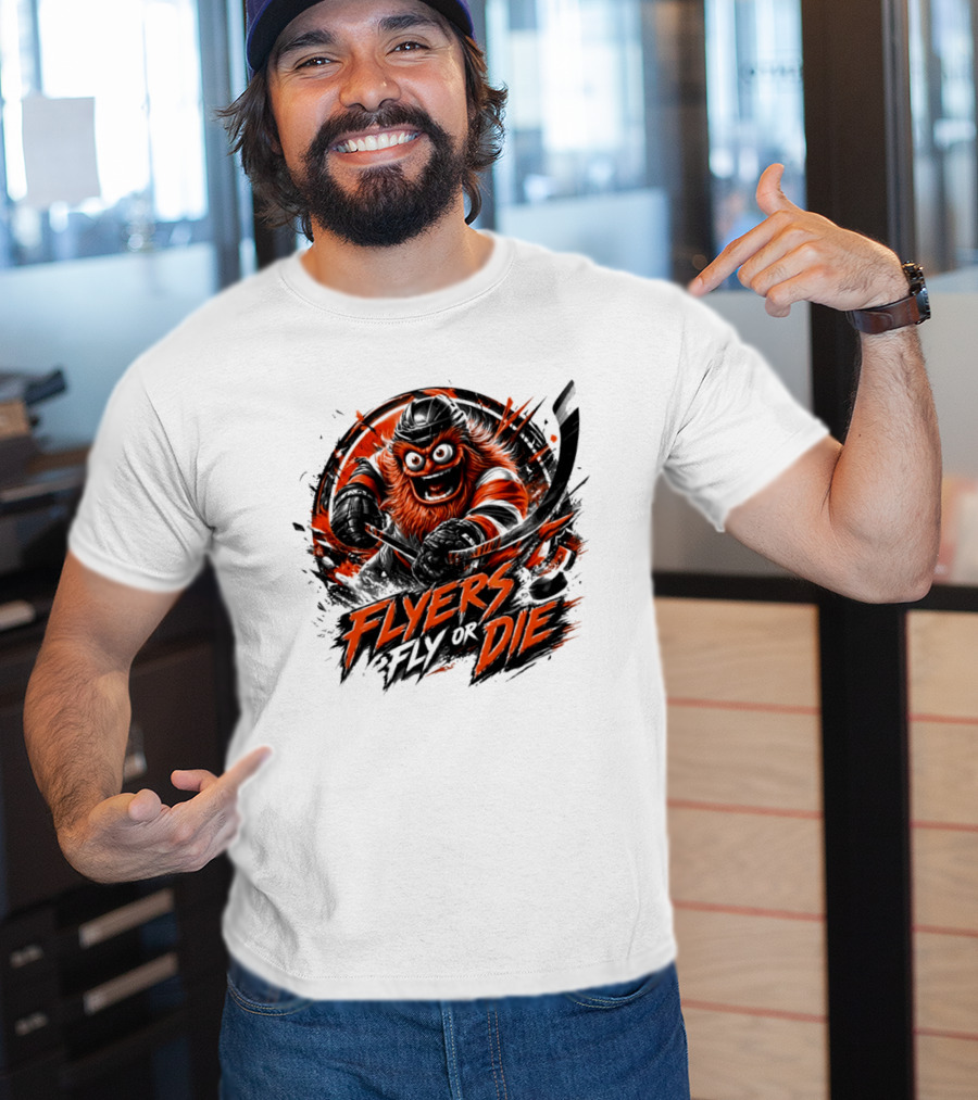 Flyers Hockey Gritty Flyers Fly Or Die NHL 2026 T-Shirt