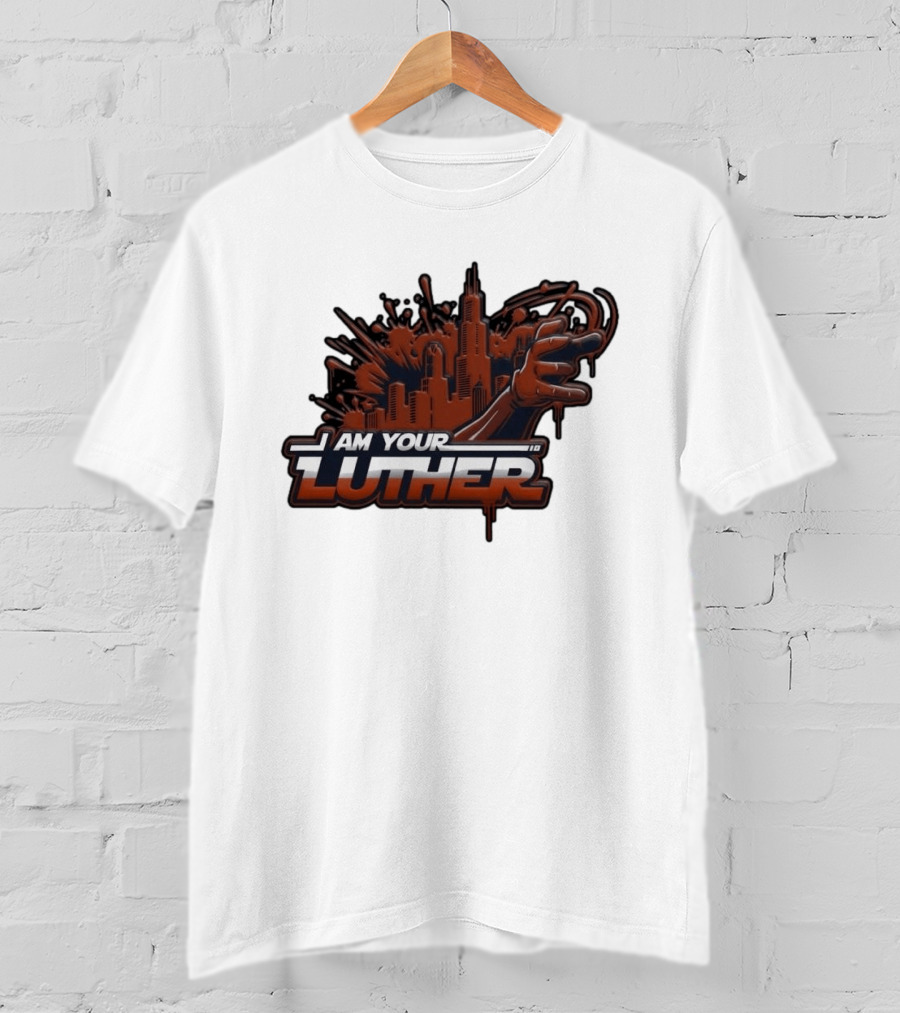 I Am Your Luther Urban Cityscape Graffiti Style Hand Gesture T-Shirt
