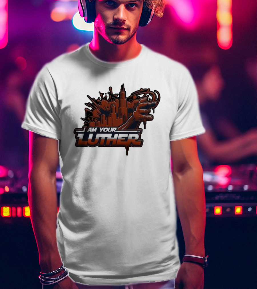 I Am Your Luther Urban Cityscape Graffiti Style Hand Gesture T-Shirt