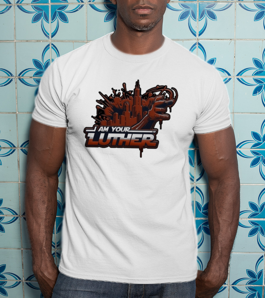 I Am Your Luther Urban Cityscape Graffiti Style Hand Gesture T-Shirt