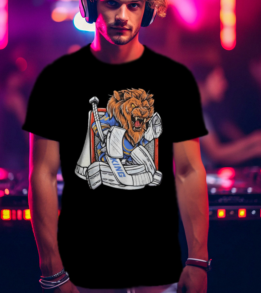 Lion Goalie King Buffalo Sabres Hockey T-Shirt