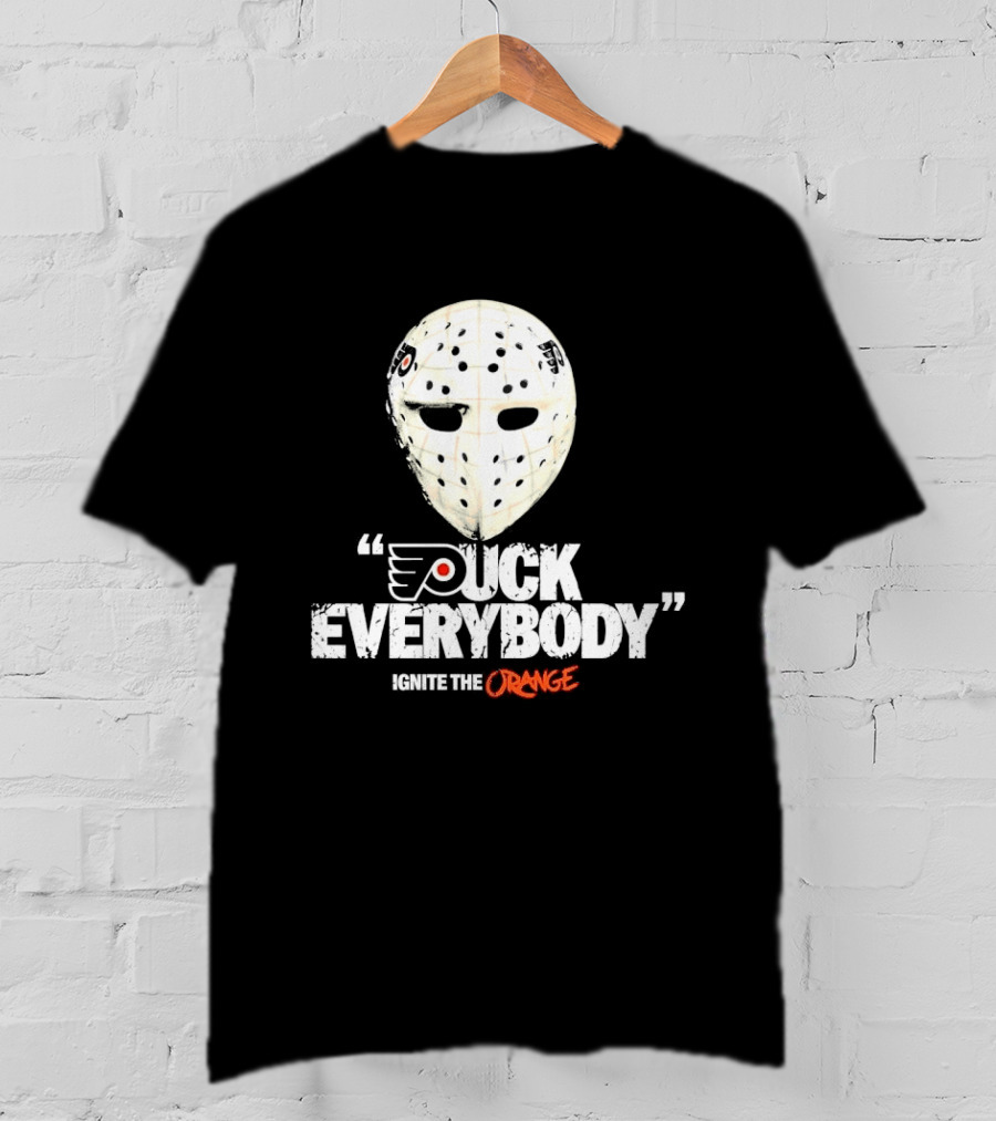 Philadelphia Flyers Puck Everybody Ignite The Orange Hockey Mask NHL 2026 T-Shirt