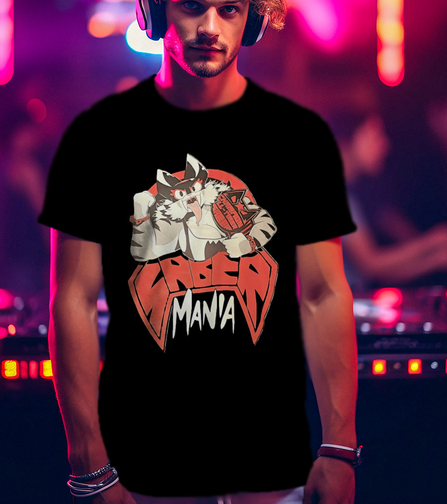 Ring Cats Saber Mania Wrestling Champion Feline T-Shirt