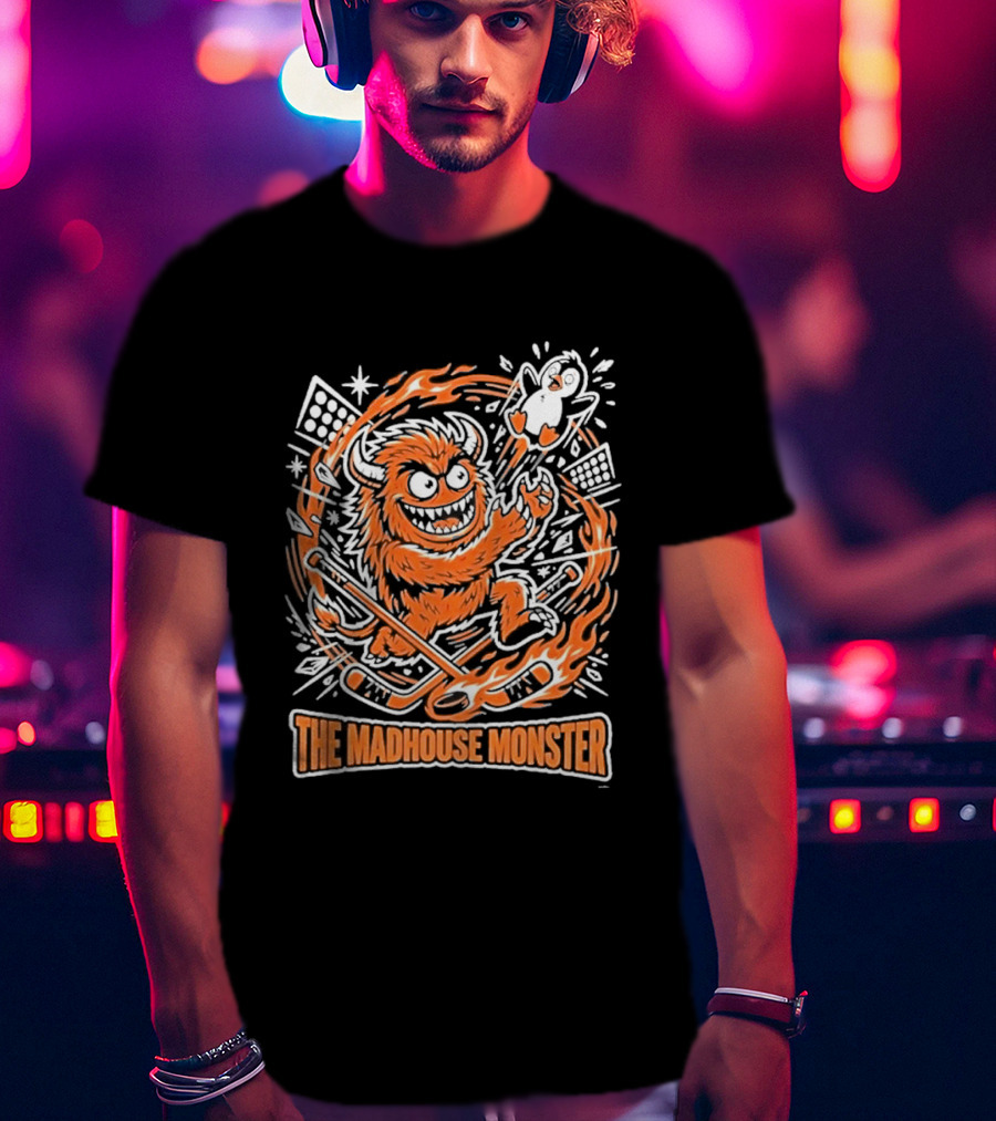 The Madhouse Monster Philadelphia Flyers Beat Pittsburgh Penguins Hockey Rivalry T-Shirt