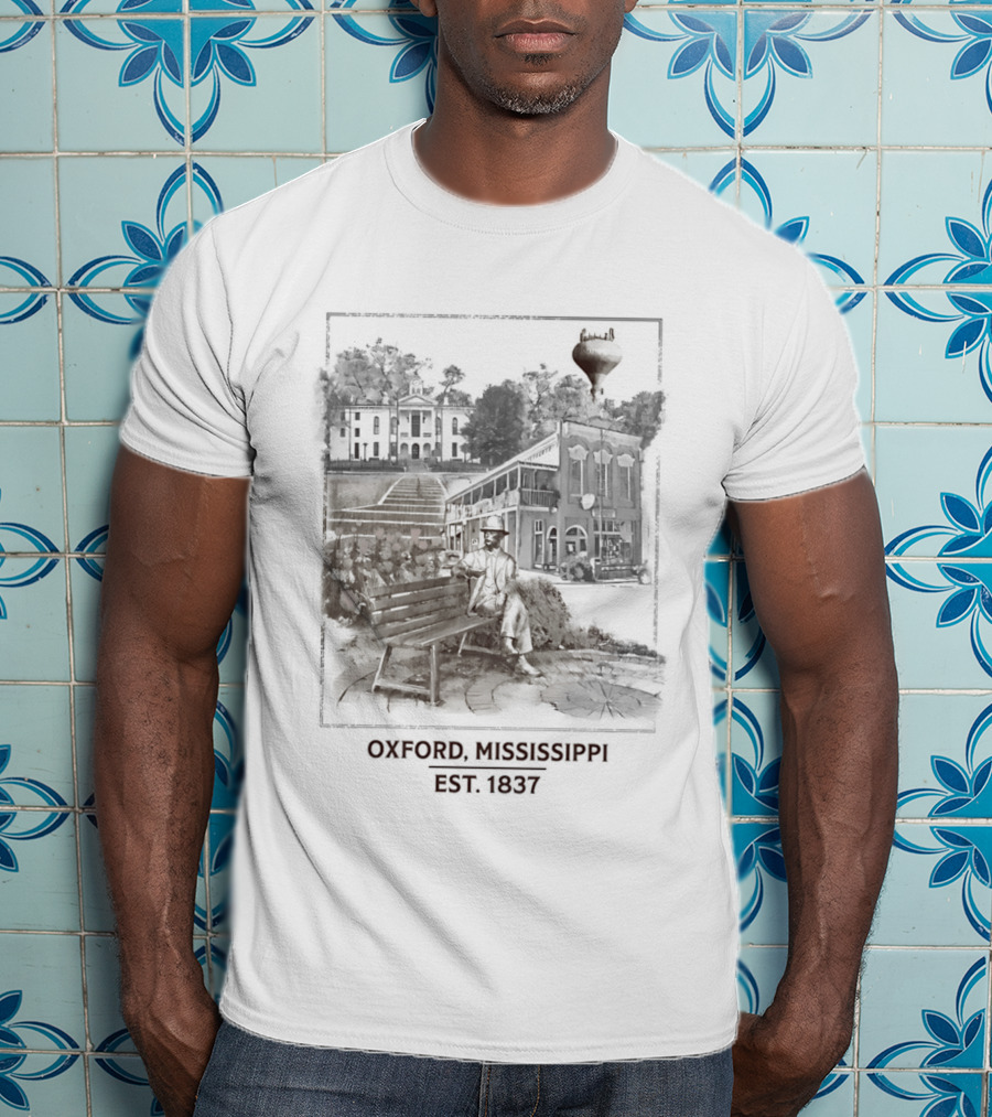 Oxford Mississippi Landmarks Est 1837 Historic Architecture T-Shirt