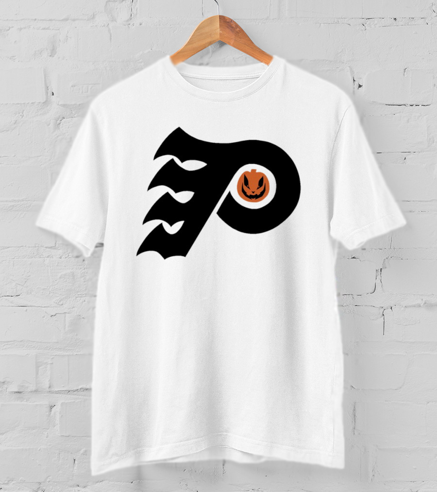 Philadelphia Flyers Pumpkin Face Halloween T-Shirt