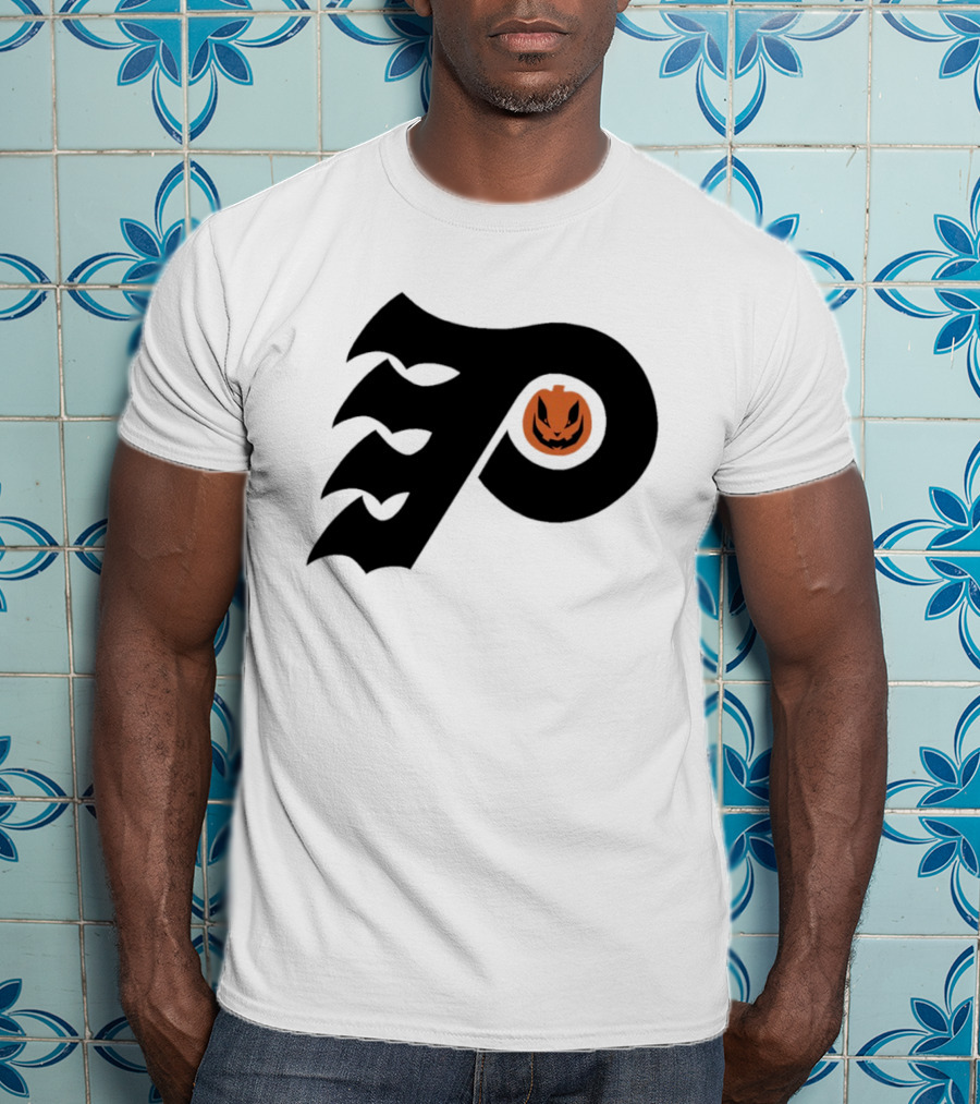 Philadelphia Flyers Pumpkin Face Halloween T-Shirt