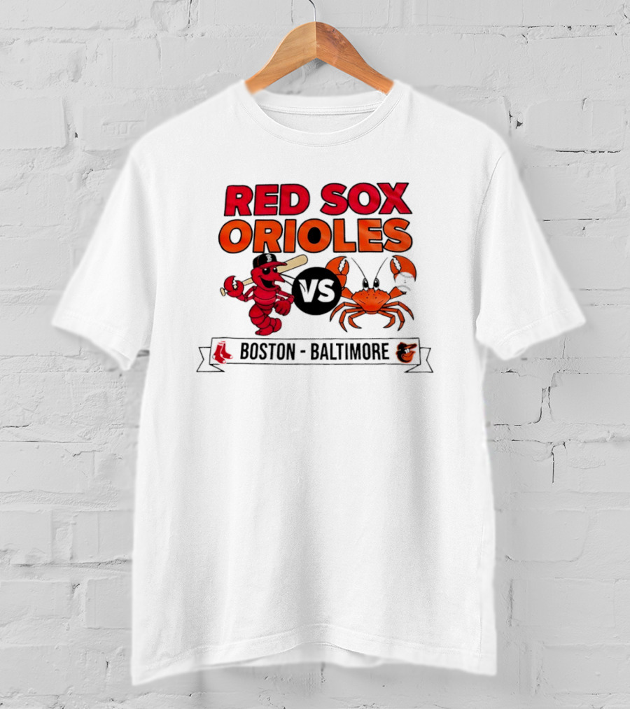 Red Sox Orioles Shrimp Vs Crab Boston Baltimore T-Shirt