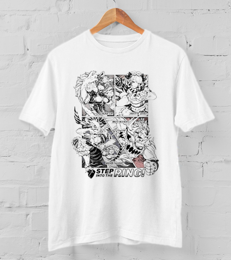 Final Fantasy XIV Step Into The Ring 2026 Iconic Characters And Battle Poses T-Shirt