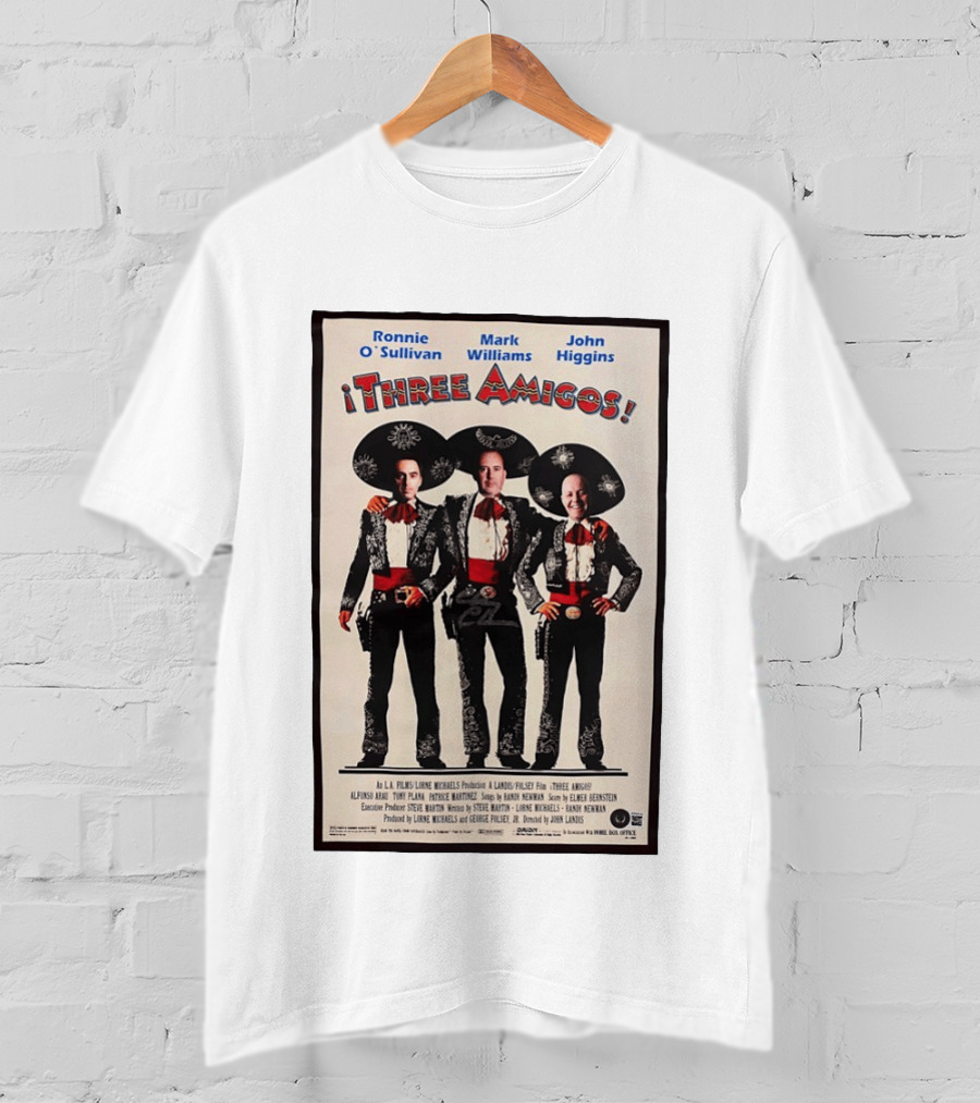 Ronnie O'Sullivan Mark Williams John Higgins Three Amigos Mexican Hat T-Shirt