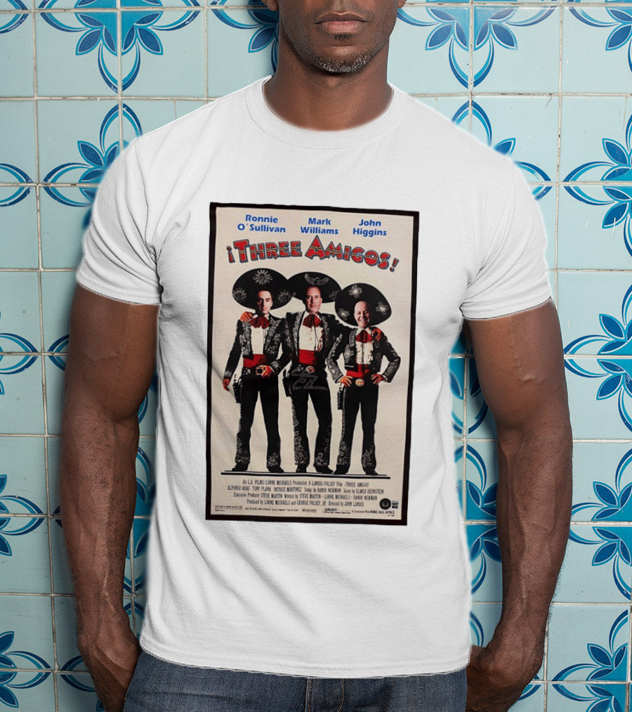 Ronnie O'Sullivan Mark Williams John Higgins Three Amigos Mexican Hat T-Shirt