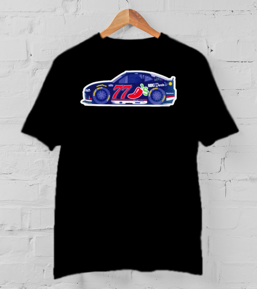2026 Nascar Carson Hocevar 77 Chilis Ride The Dente Spectrum Racing Car T-Shirt