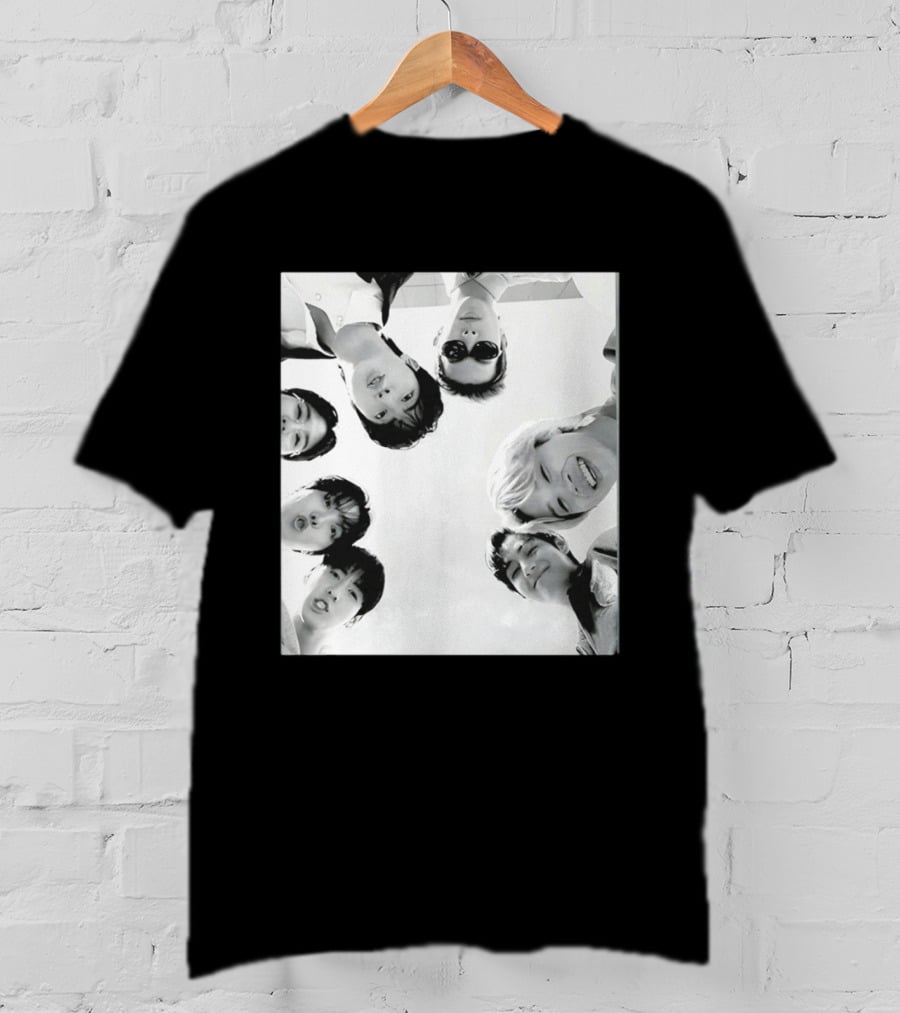 BTS Arirang World Tour Kpop 2026 Group Photo Black And White Aesthetic T-Shirt