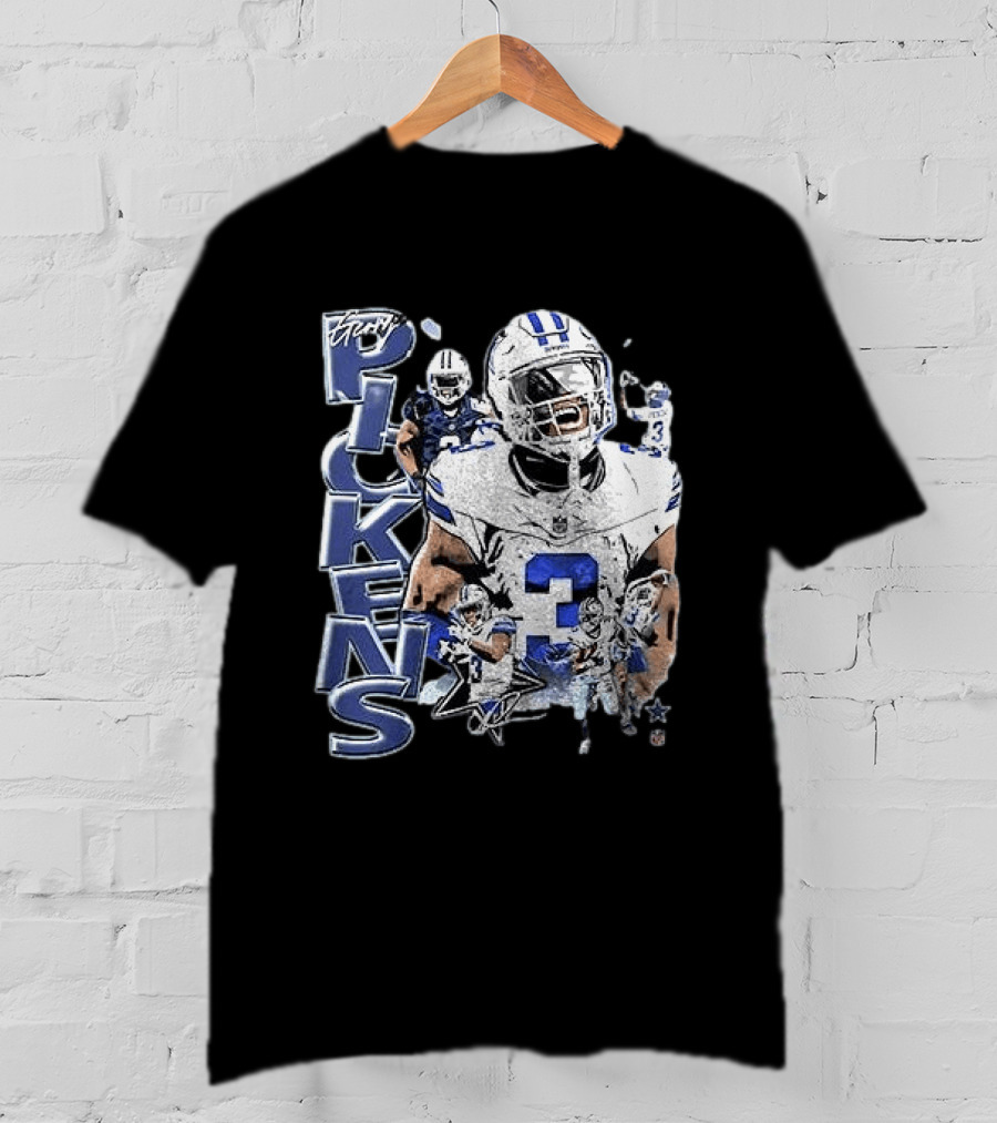 Dallas Cowboys George Pickens Player 3 Star Fans Collection T-Shirt