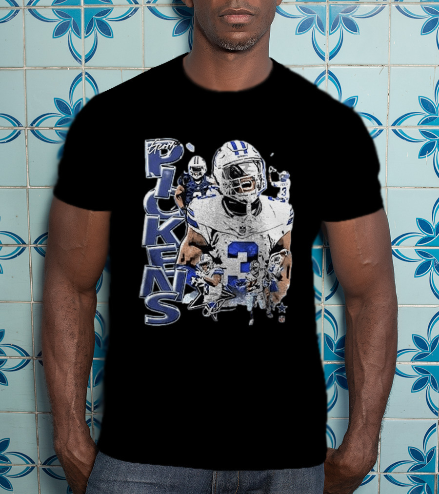 Dallas Cowboys George Pickens Player 3 Star Fans Collection T-Shirt