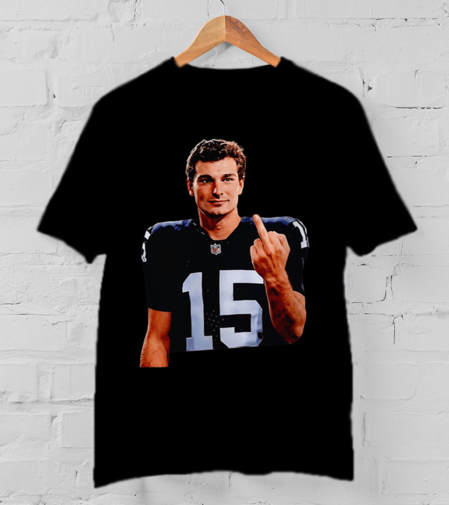 Las Vegas Raiders Fernando Mendoza 2026 Middle Finger Gesture T-Shirt