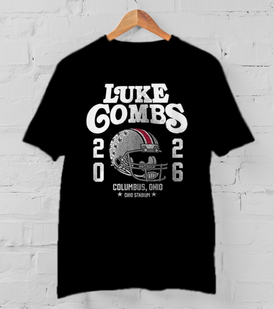 Luke Combs 2026 Columbus Ohio Stadium Helmet T-Shirt
