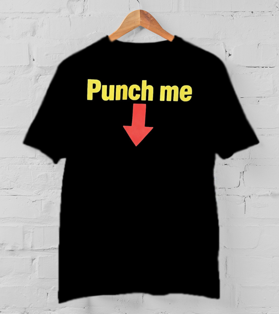 Punch Me Red Arrow Yellow T-Shirt