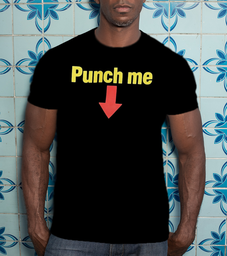 Punch Me Red Arrow Yellow T-Shirt