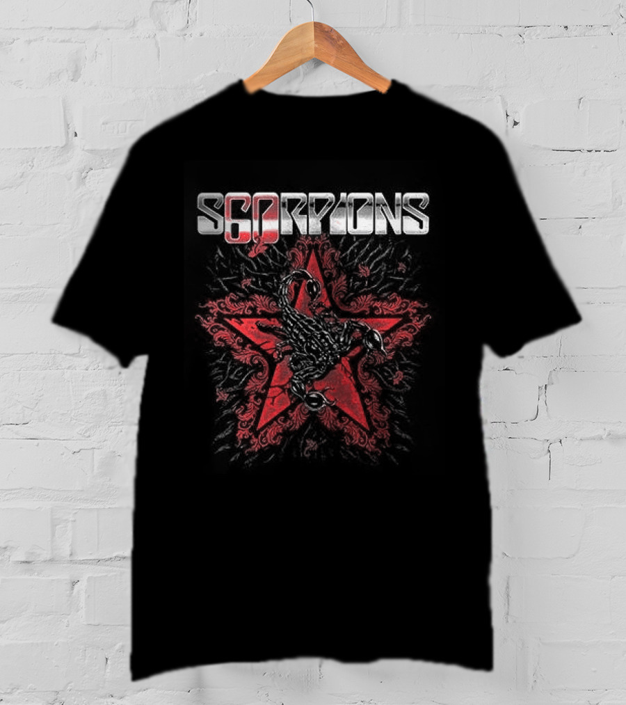Scorpions Blowing With The Wind Of Change Red Burst T-Shirt