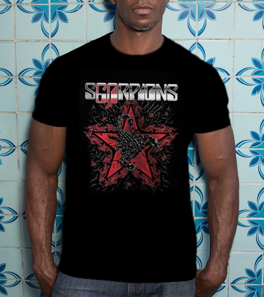Scorpions Blowing With The Wind Of Change Red Burst T-Shirt