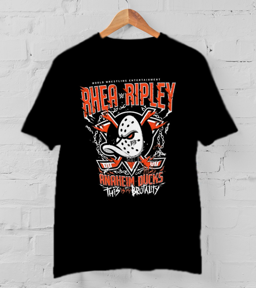 Rhea Ripley Anaheim Ducks This Is My Brutality Collaboration T-Shirt