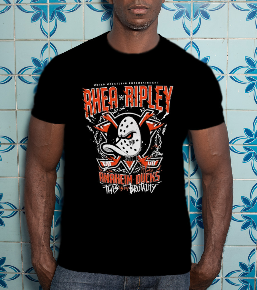 Rhea Ripley Anaheim Ducks This Is My Brutality Collaboration T-Shirt