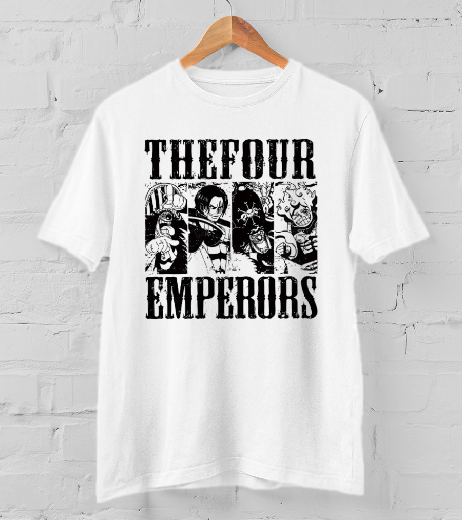 One Piece The Four Emperors Black Depiction T-Shirt