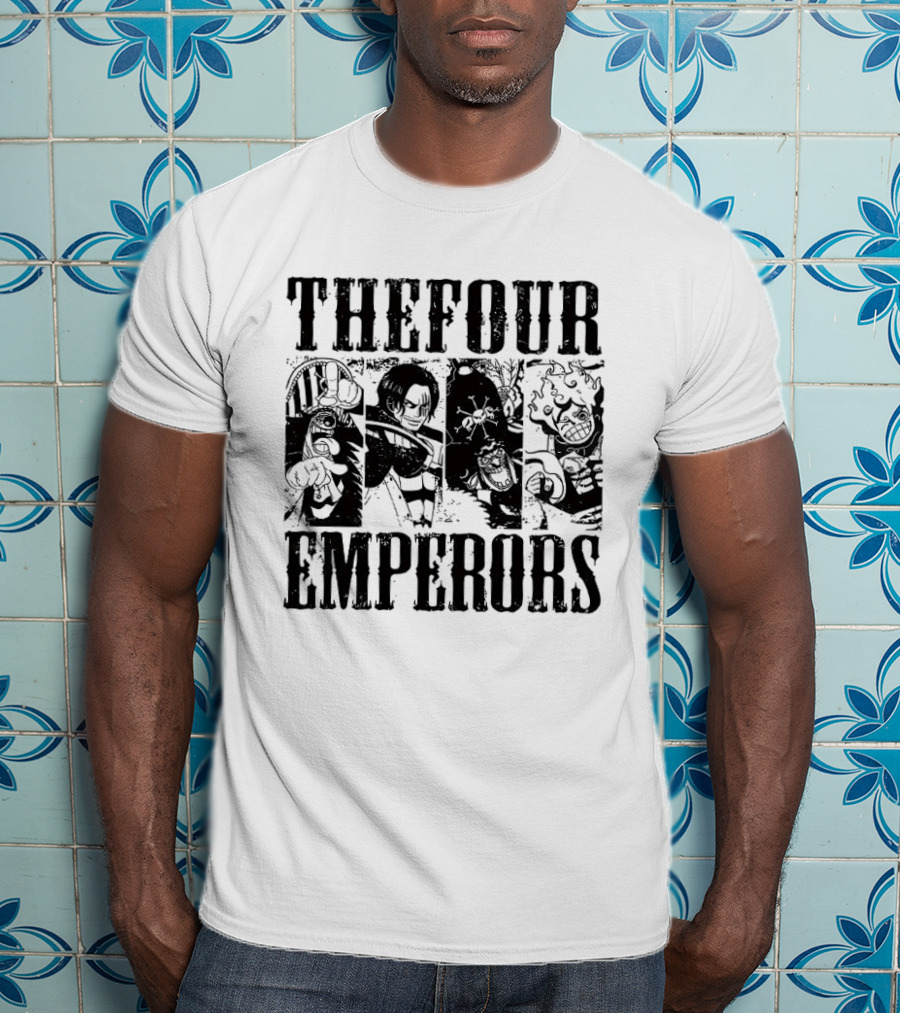 One Piece The Four Emperors Black Depiction T-Shirt