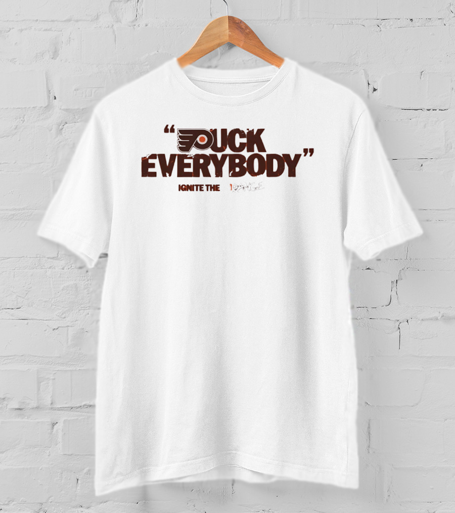 Puck Everybody Ignite The Orange Philadelphia Hockey T-Shirt