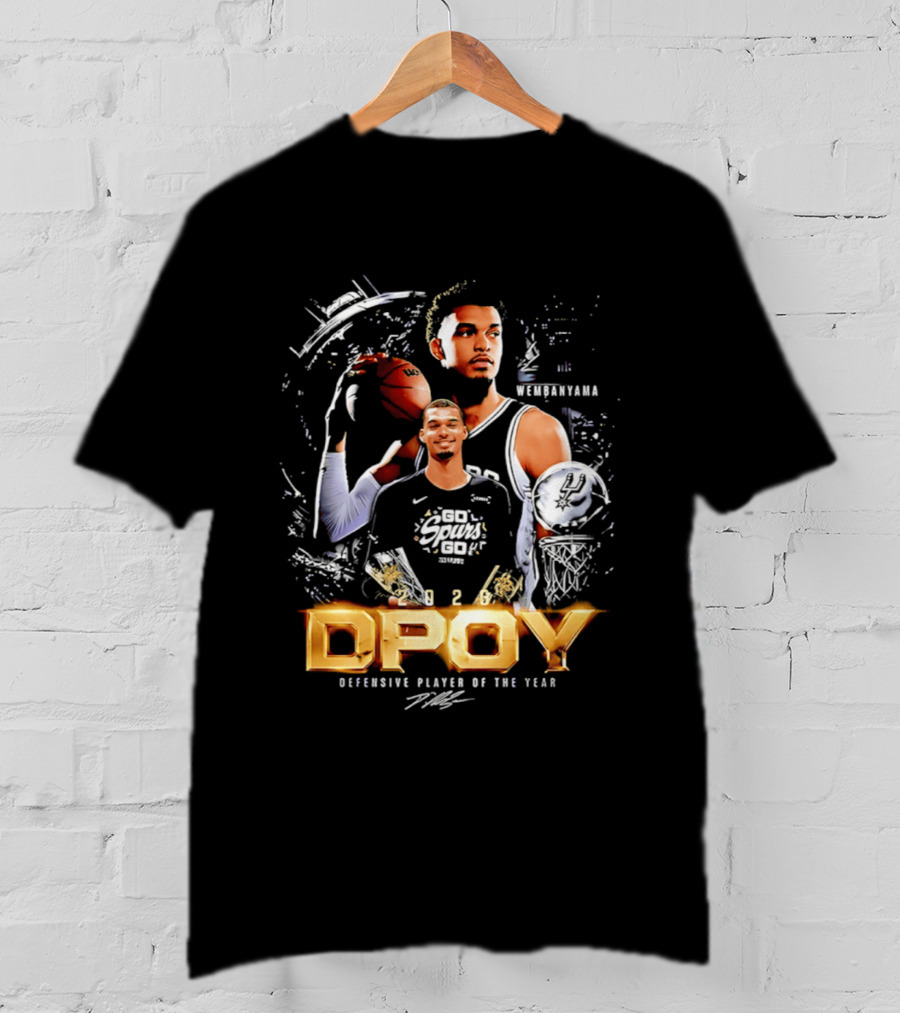 Victor Wembanyama San Antonio Spurs Defensive Player Of The Year 2026 DPOY T-Shirt