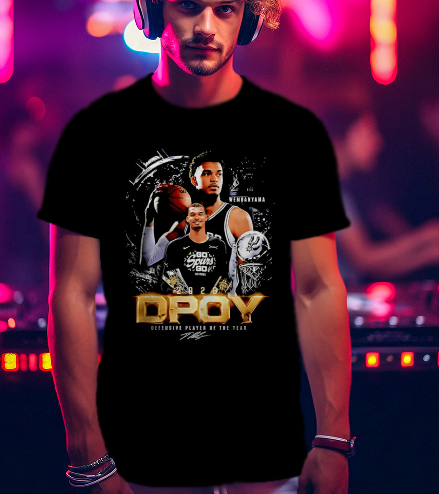 Victor Wembanyama San Antonio Spurs Defensive Player Of The Year 2026 DPOY T-Shirt
