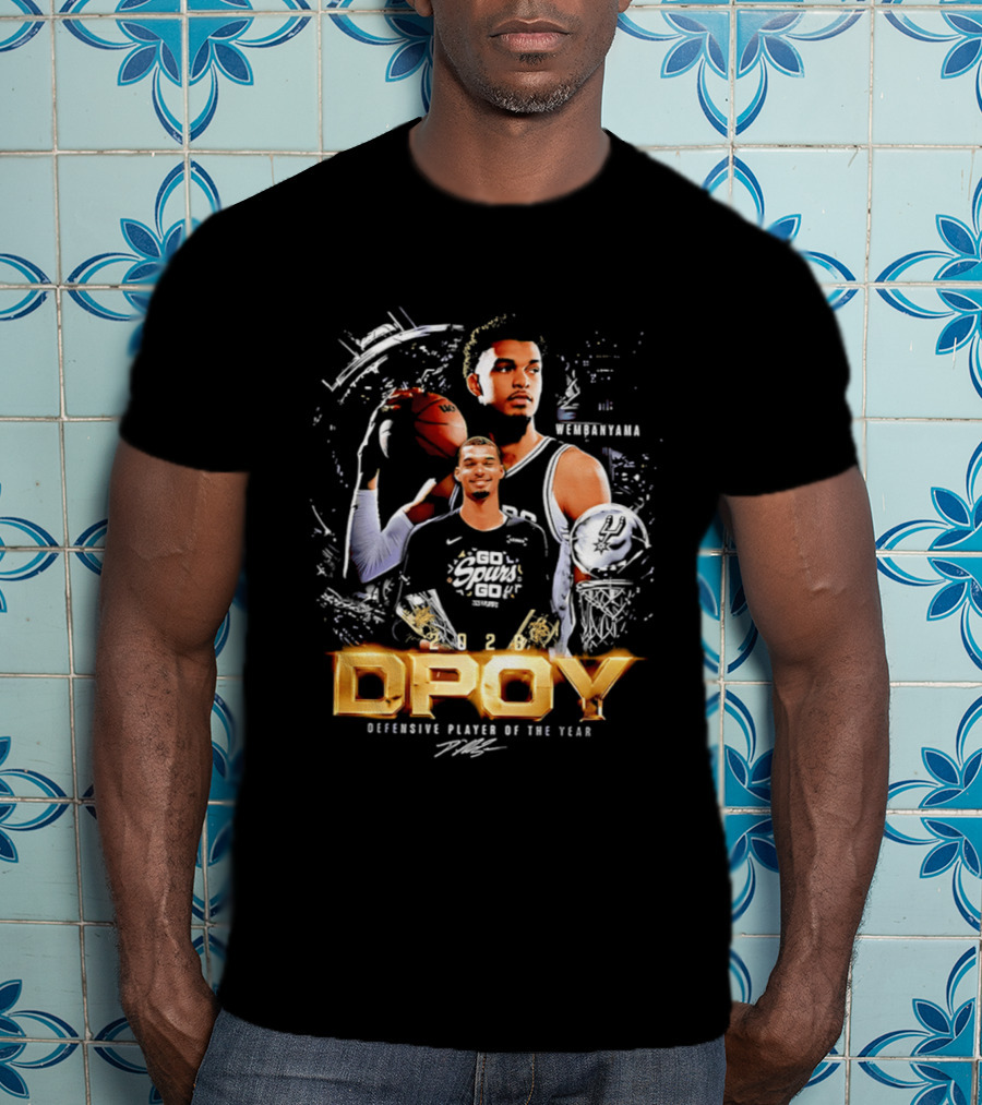 Victor Wembanyama San Antonio Spurs Defensive Player Of The Year 2026 DPOY T-Shirt