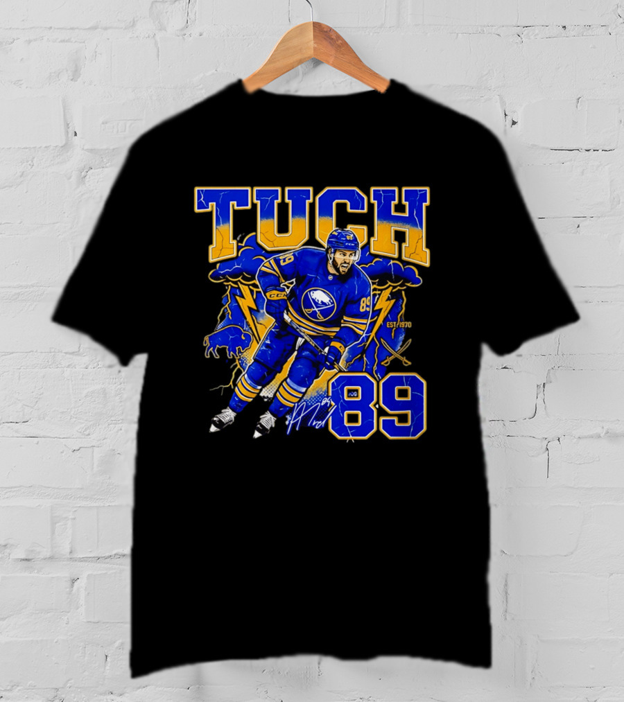 Tuch Buffalo Sabres 89 Hockey Est. 1970 T-Shirt