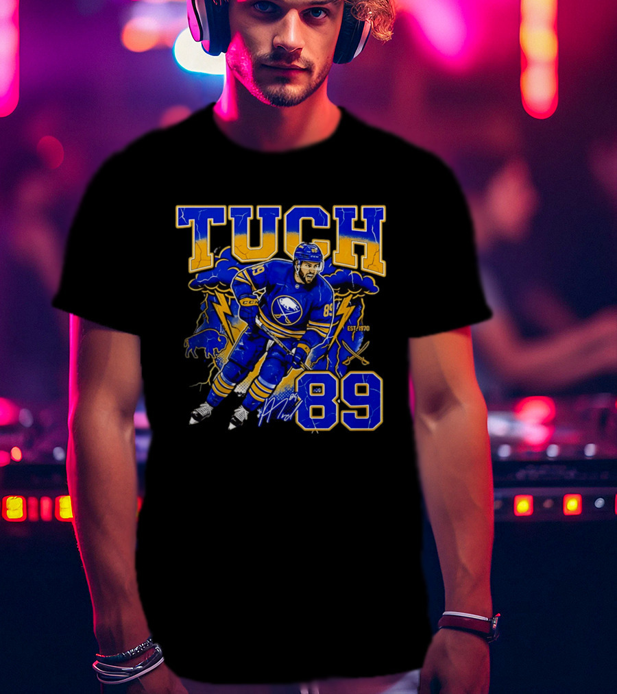 Tuch Buffalo Sabres 89 Hockey Est. 1970 T-Shirt