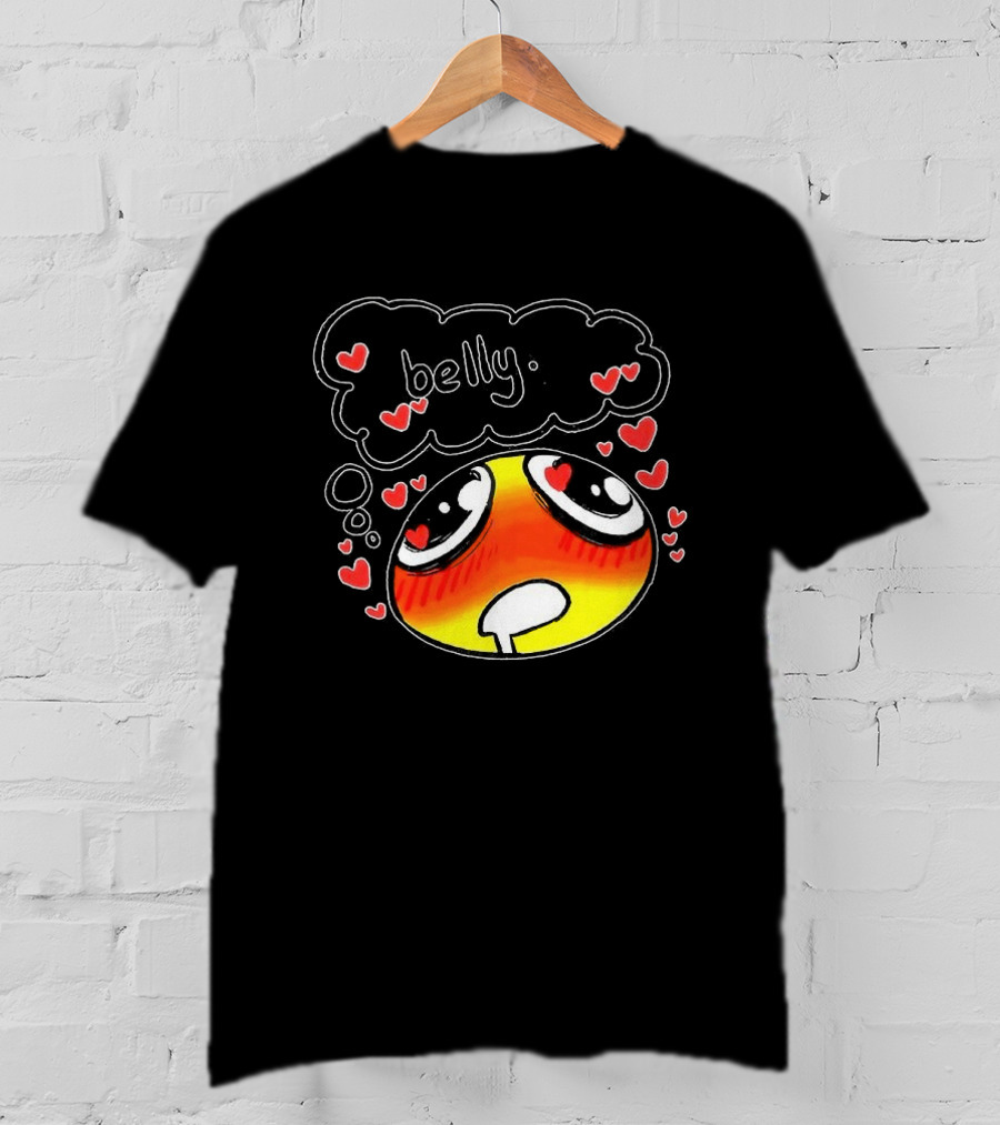 Belly Emoji Meme Cute Heart Love Doodle T-Shirt