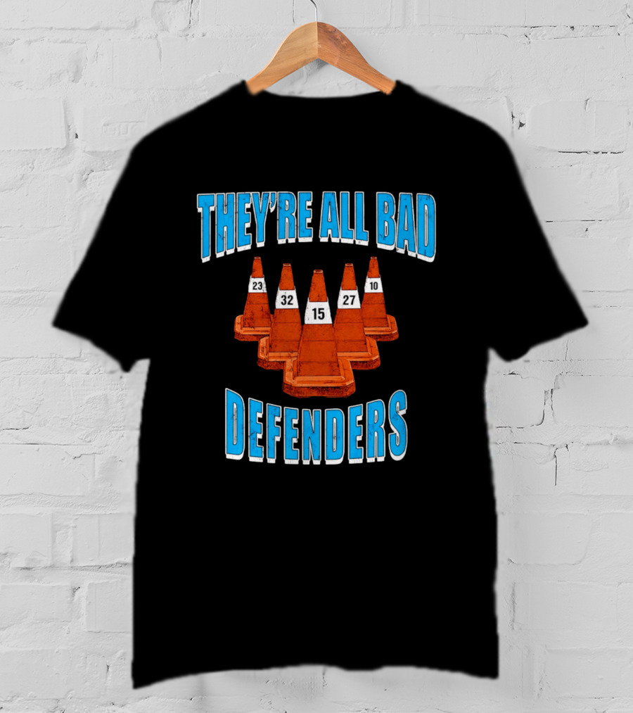They're All Bad Defenders Minnesota Timberwolves Traffic Cones Numbers 23 32 15 27 10 T-Shirt