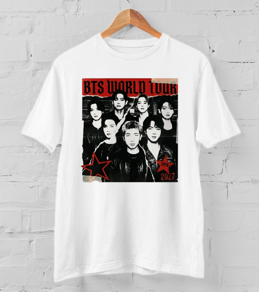 BTS World Tour 2026 2027 Arirang Concert Bangtan Sonyeondan Tour T-Shirt