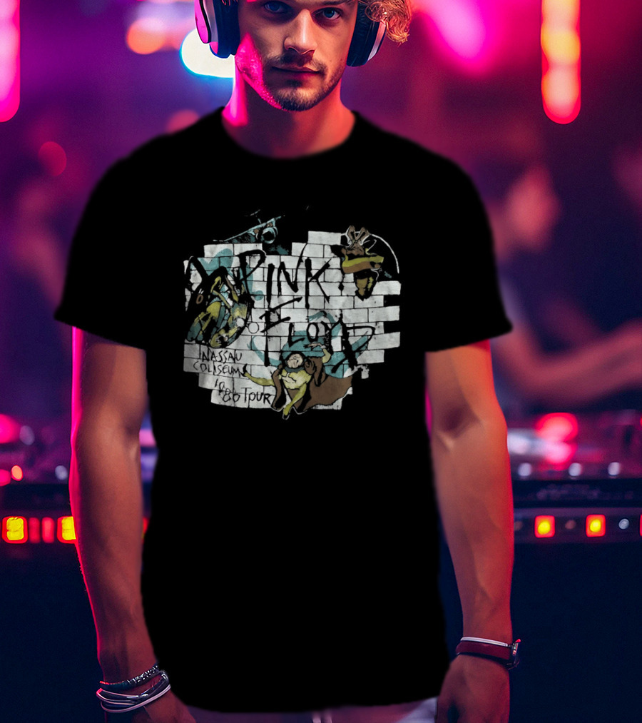 Pink Floyd The Wall Nassau Coliseum 1980 Tour T-Shirt