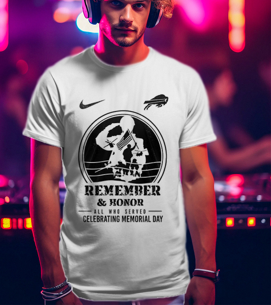 Nike Buffalo Bills Remember And Honor Memorial Day 2023 T-Shirt