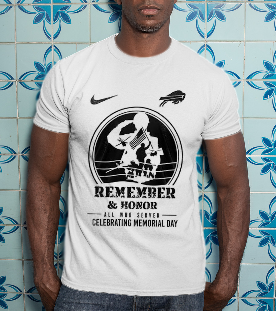 Nike Buffalo Bills Remember And Honor Memorial Day 2023 T-Shirt