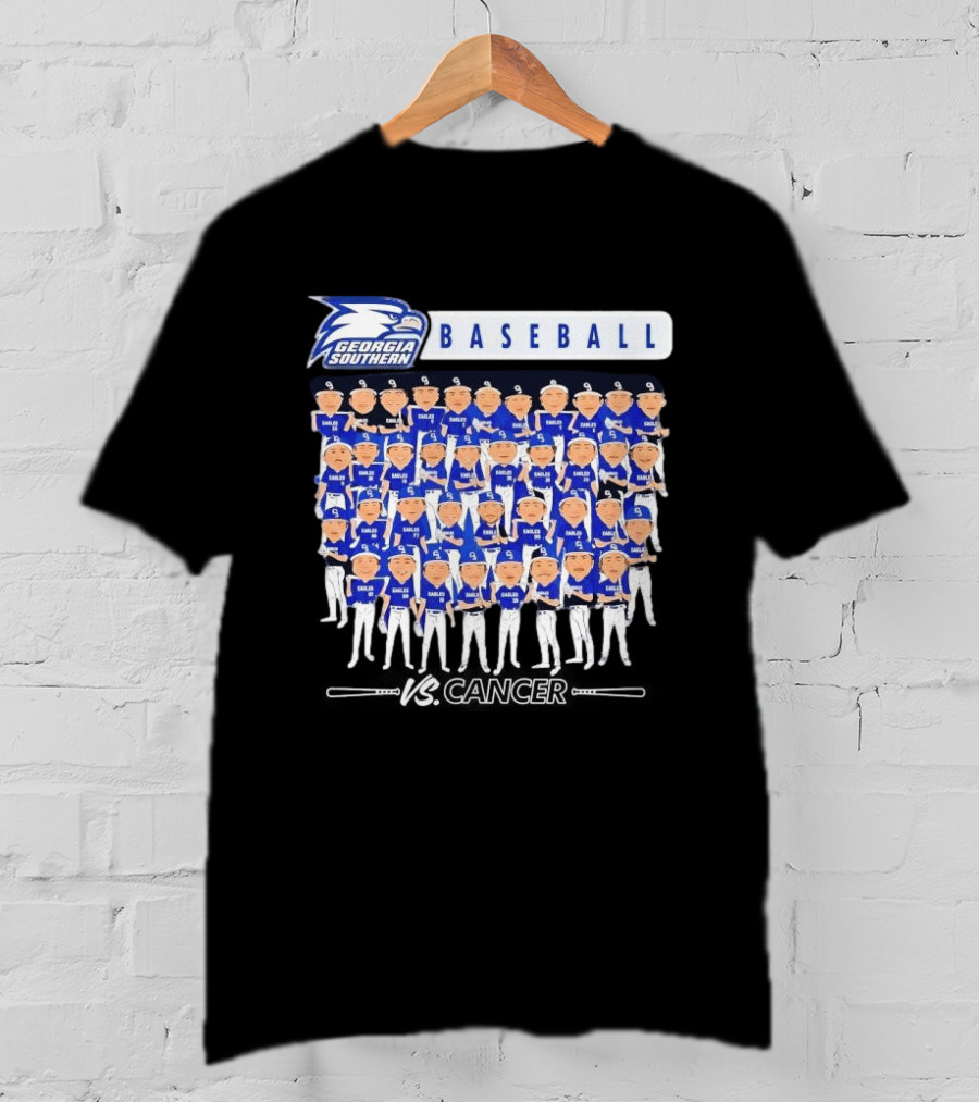 Georgia Southern Eagles University Baseball Team Cartoon Players T-Shirt