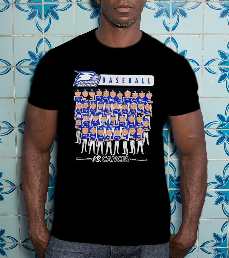 Georgia Southern Eagles University Baseball Team Cartoon Players T-Shirt