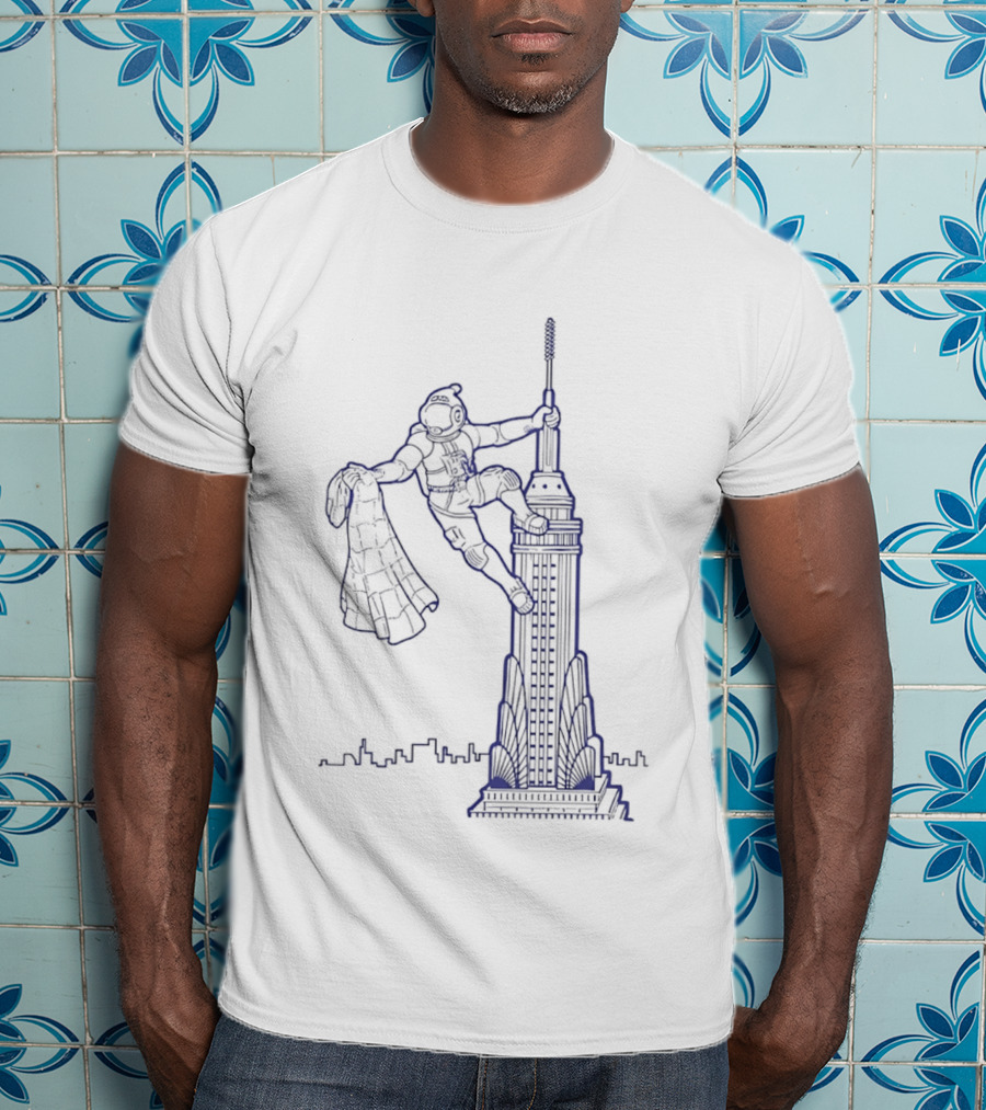 HRBP Spaceman Scaling NYC Building T-Shirt