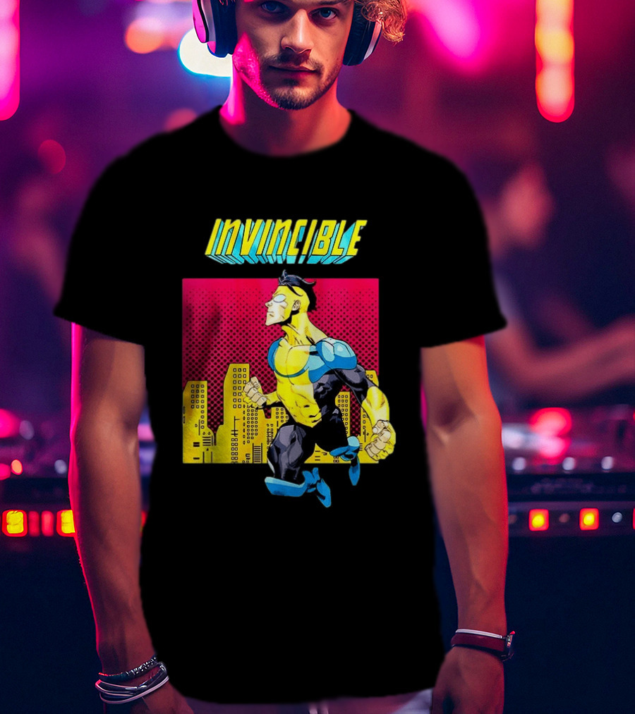 Invincible Comics Hero Skyline Pop T-Shirt