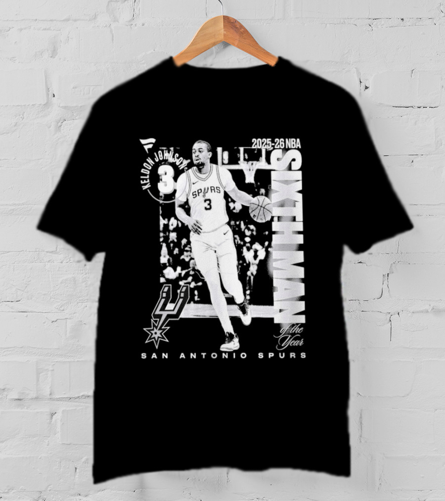 Keldon Johnson 2025 26 Sixth Man San Antonio Spurs NBA Legacy T-Shirt